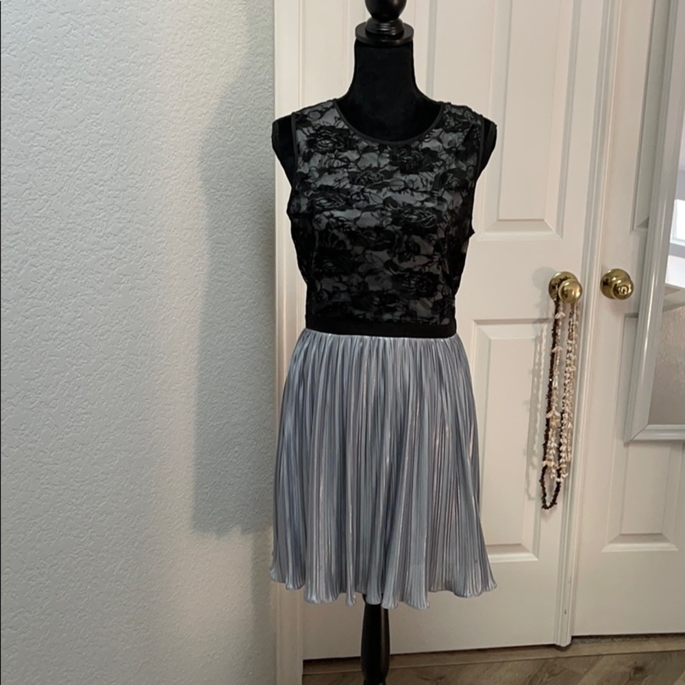 Lace overlay dress